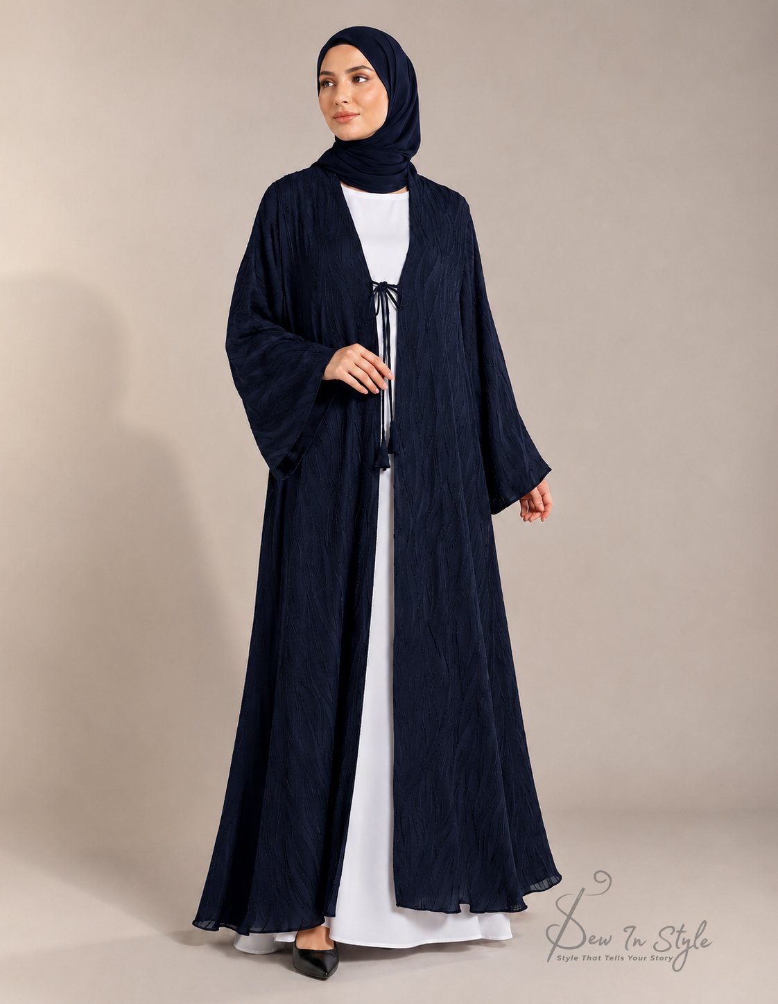 SIS-111 Blue Designer Abaya